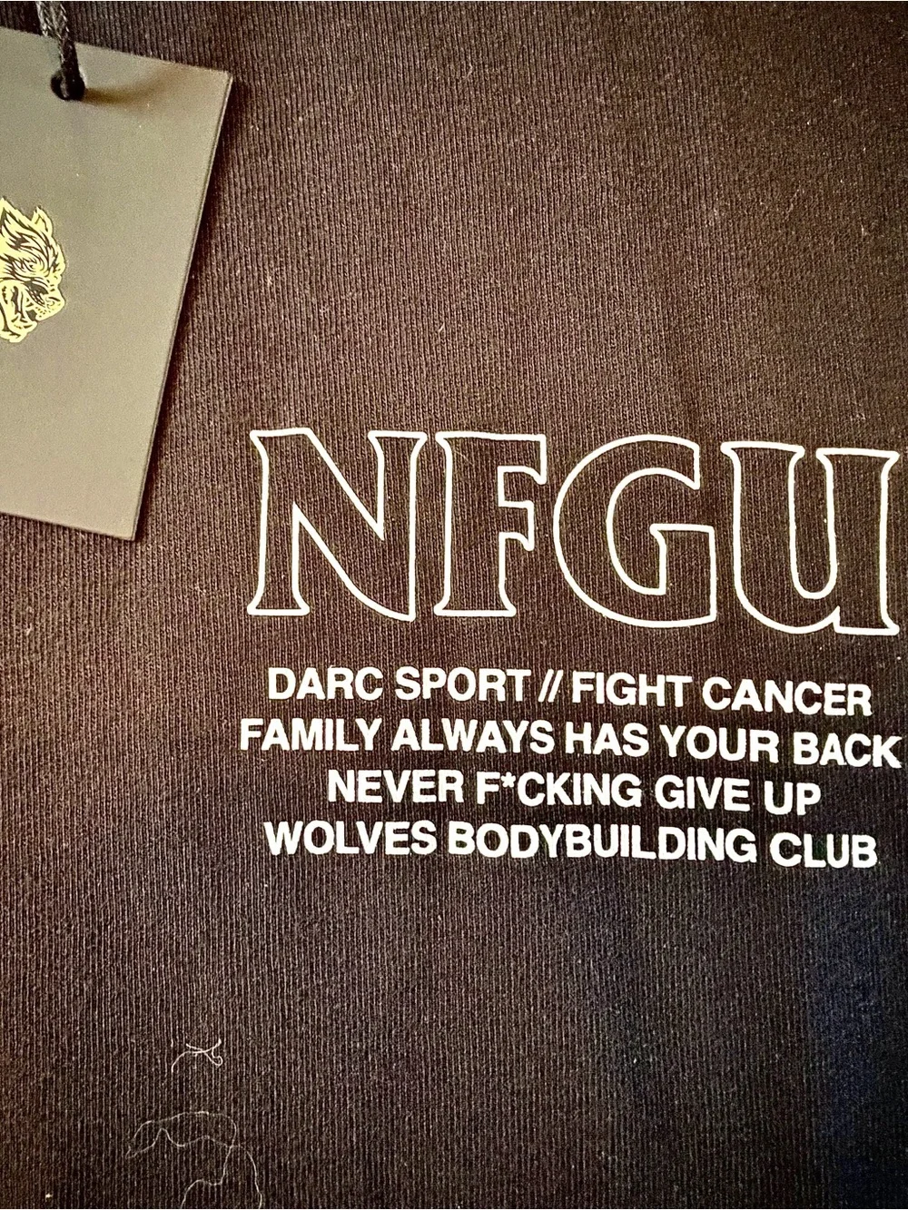 Darc Sport Black Graphic Crewneck T-Shirt - Men's / Hidden F*CK Cancer logo - Picture 3 of 6